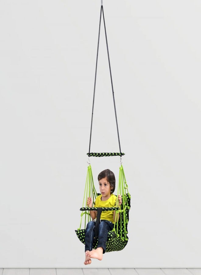 BOFFLE Cotton Swing Chair for Kids Baby's Children Folding and Washable1-3 Years with Safety Belt/Home,Garden Jhula for Babies|Swing for Kids | Seat and Back Side 16x16 inch - Image 3